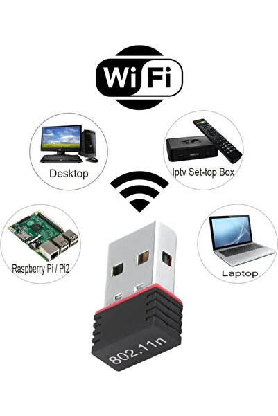 Astakos 🖥️ Usb 802.11n 300 Mbps Antenli Wi-fi Dongle | Kablosuz Adaptör | Tak Çalıştır Ağ Çözücü 🔌