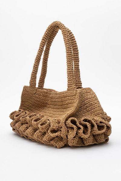 Dericlub Dericlub Women's Straw Handmade Stylish Shoulder Bag Zy 25007 Linen