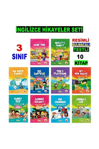 Akıl Yolu Yayıncılık 3. Sınıf Ingilizce Hikayeler Seti ( 10 Fasikül)