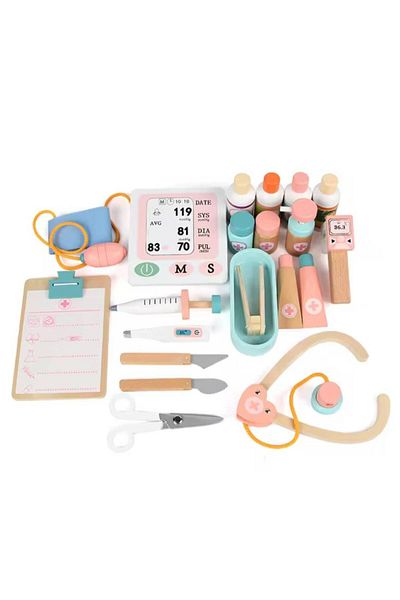 Generic Wooden children's clinic with little doctor's kit
