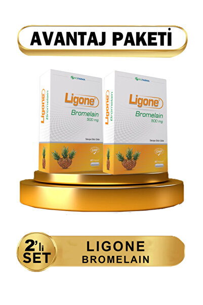 Ligone Bromelain 60 Kapsül 2 li ( Avantajlı Paket )