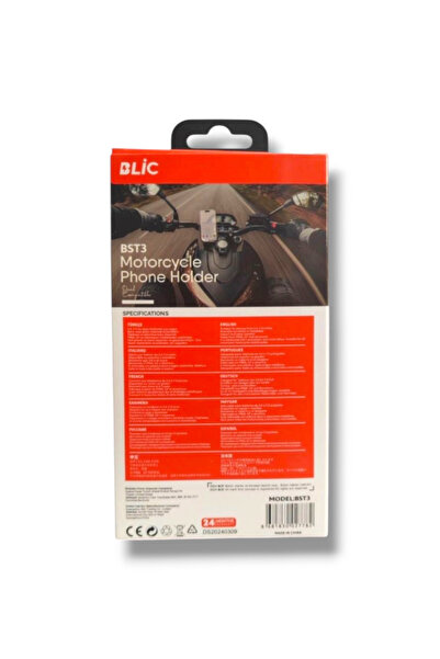 Blic Bst3 Motor Bike Handlebar and Mirror Connected Motor and Bike Compatible Phone Holder