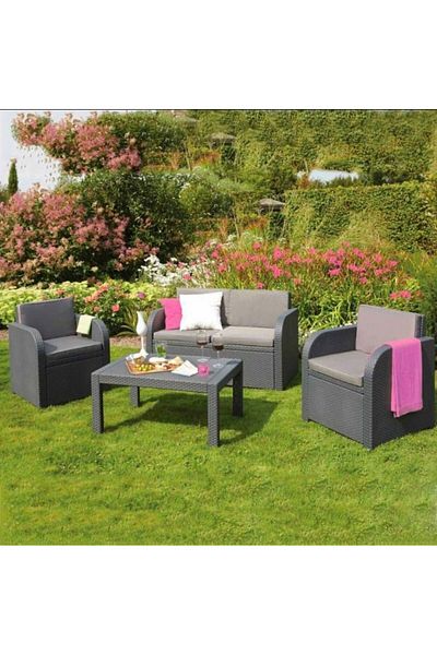 Keter Perfect Outdoor Relaxation Set - Dark Gray