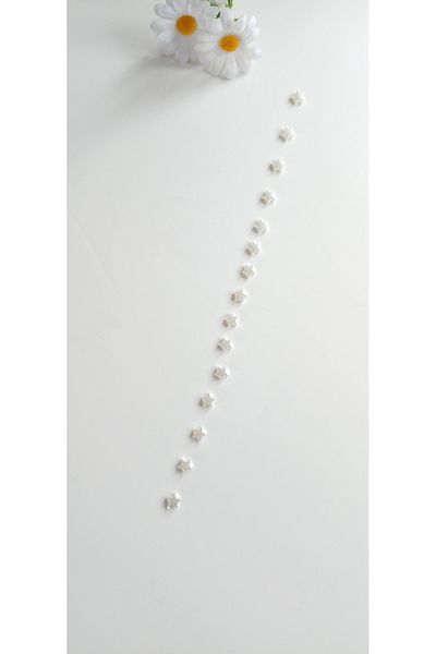 tutu tasarım alaçatı Hair Bead Pearl White Star Hair Bead