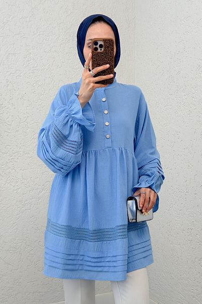 Salih Çelebi Tunica cu detaliu feston 2208 - BEBE BLUE