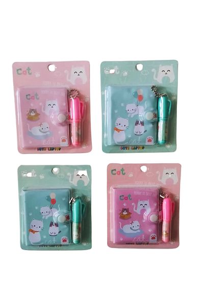 joyland Podifik Mini Notebook with Pen - 1 Pc with Cat Figure