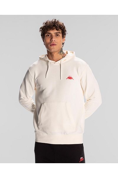 Kappa Αυθεντικό Space Jump Hoodie Ανδρικό λευκό κανονικό φούτερ με κουκούλα