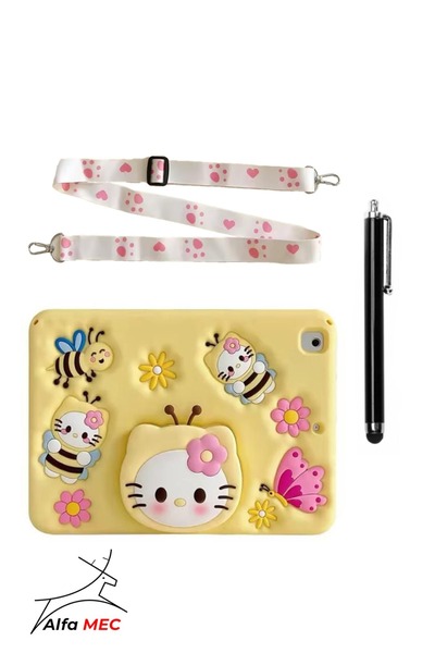 Alfa MEC Samsung Galaxy Tab A7 Lite SM T220 8.7 İnç Kılıf Elegance Duck Standlı Çocuklar Için Karakterli