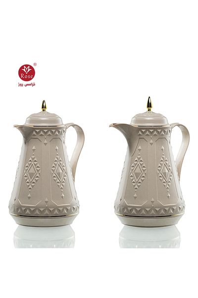 Rose RS-2121-طقم ترمس شاي وقهوة مكون من 2 ترمس روز سعة نصف لتر قهوة و نصف لتر شاي
