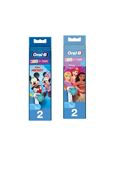 Oral-B Çocuklar Için Extra Yumuşak 2'li Mickey ve 2'Lİ Prenses Yedek Başlık