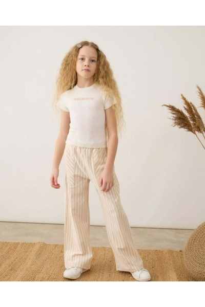 wakawakakidsstore Set pentru fetiță cu tricou imprimat în față și pantaloni c...