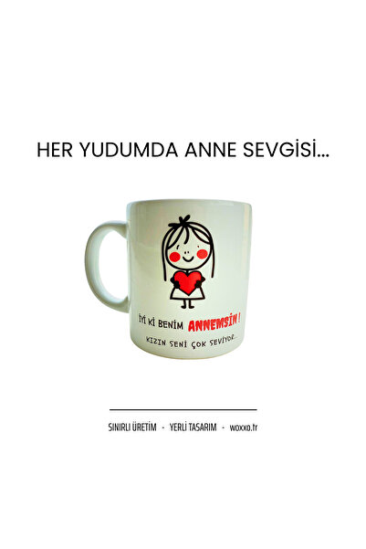 İyi Ki Benim Annemsin Mesajlı Kupa - Seramik