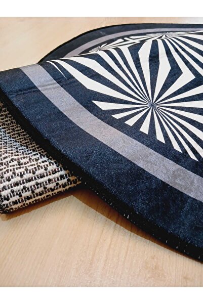 Ardizayn Kırman, 80x120 Cm Non-Slip, Non-Spill Organic Cotton Woven Base Oval Bathroom Rug