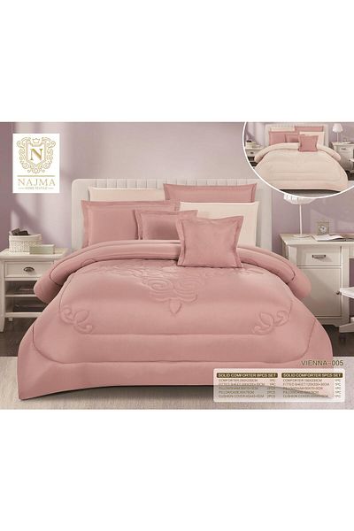 Gerenic Plain double-sided microfiber summer bedspread, cool fabric, 8 pieces, quilt size 230 x 250 cm