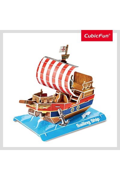 Cubic Fun - 3d Puzzle Sailboat 33 Pieces