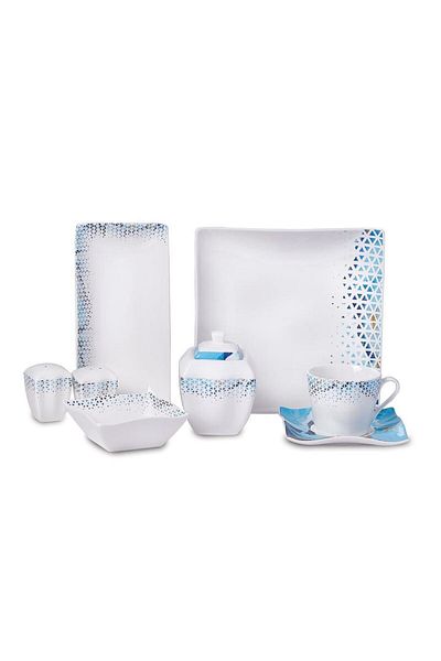 KORKMAZ A8572 Link Collection Square Breakfast Set 28 Pieces