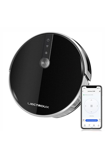 Liectroux Robot Vacuum Cleaner with Washing, Liectroux C30B(D6819), with gyro navigation, 100 minutes autonomy