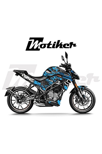 Motiker CFMOTO NK250 2024-2025 Yeni Kasa Parçalı Kaplama Sticker Etiket Model...