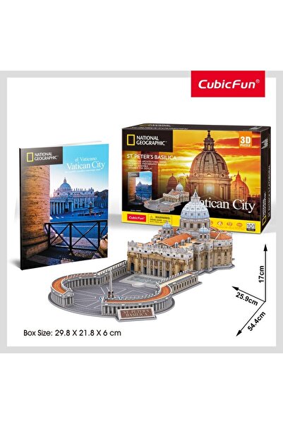 Cubic Fun - 3D Puzzle and Brochure St. Peter's Basilica 101 Pieces