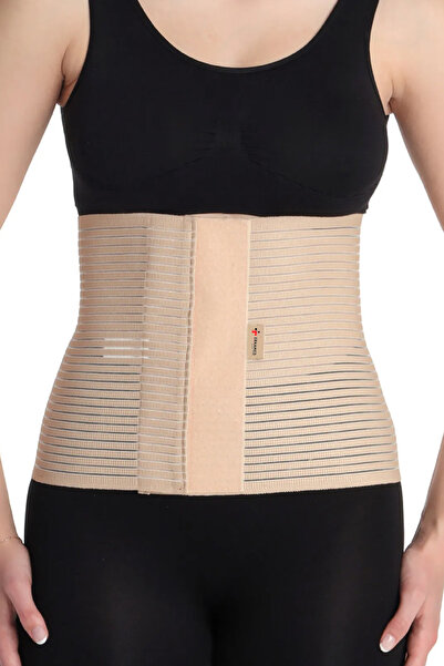 Abdominal Korse 1. Derece Ameliyat ve Doğum Sonrası Misinalı Kumaş 4 Cırt 26cm 1.Kalite