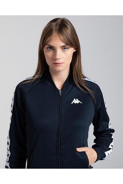 Kappa 222 Banda Womber Slim Women's Black - White مقاس عادي بدلة رياضية بسحاب