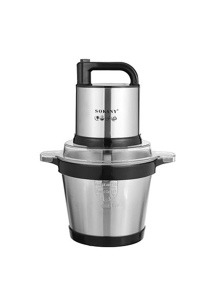 SOKANY SK-7028 electric chopper, 4 stainless steel blades, 800 W, 4L, stainless steel container