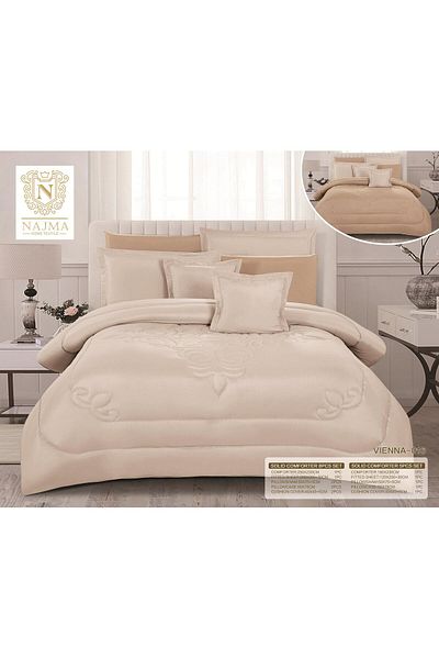 Gerenic Plain double-sided microfiber summer bedspread, cool fabric, 8 pieces, quilt size 230 x 250 cm