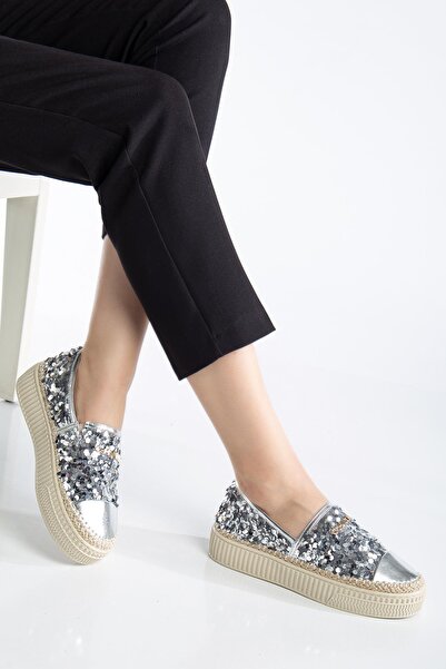 SUİNS SHOES Suins Lepa Model Özel Tasarım Pullu Kadın Spor Ayakkabı Sneaker