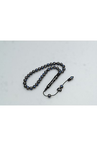 Skygo Oltu Stone Bureaucrat Boy Triple Fountain Nightingale Blue Embroidered Rosary