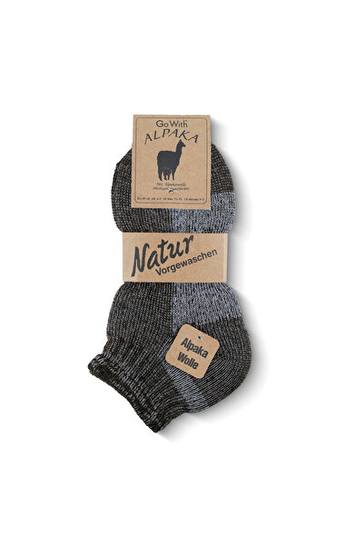 Go With Alpaka Yünlü Tam Havlulu Kalın Termal Outdoor Yürüyüş Kısa Patik Bilek Boy Çorap 6007