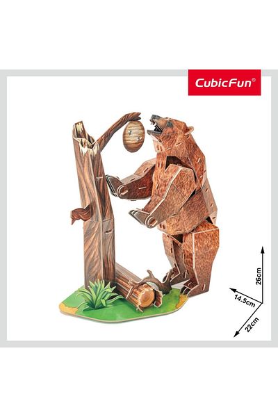 Cubic Fun - 3D Puzzle Brown Bear 88 Pieces