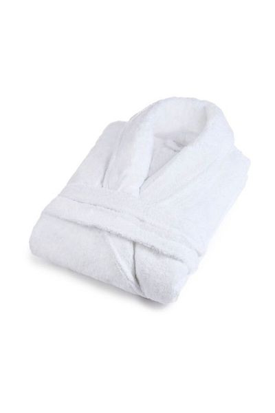 Pucioasa Bathrobe Velour 100% Cotton, Size XL/XXL, White