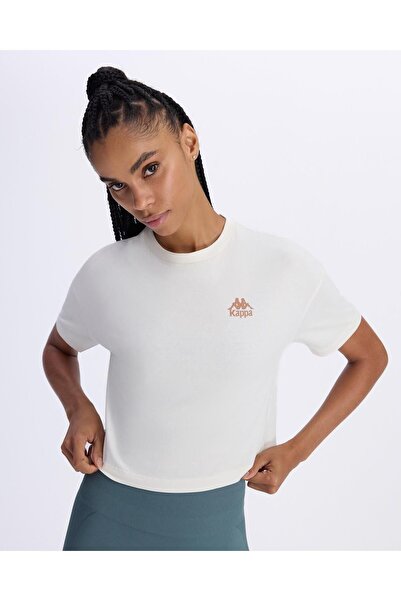 Kappa Αυθεντικό γυναικείο μπλουζάκι Comfort Fit σε λευκό χρώμα