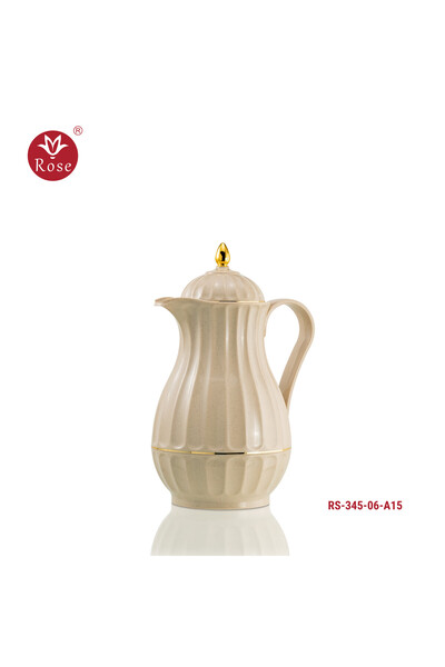 Rose RS-345-طقم ترمس شاي وقهوة مكون من 2 ترمس روز سعة 0.6 لتر قهوة و 0.6 لتر شاي