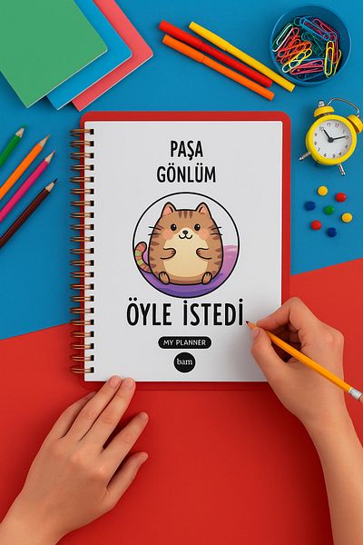 hediyeofisi لقد طلبت من باشا Gönlüm دفترًا حلزونيًا مصممًا