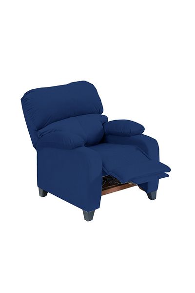 Lazy Vibes MNZ1 | Velvet Classic Recliner Chair - Dark Blue