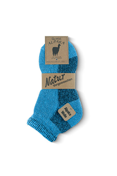Go With Alpaka Yünlü Tam Havlulu Kalın Termal Outdoor Yürüyüş Kısa Patik Bilek Boy Çorap 6007