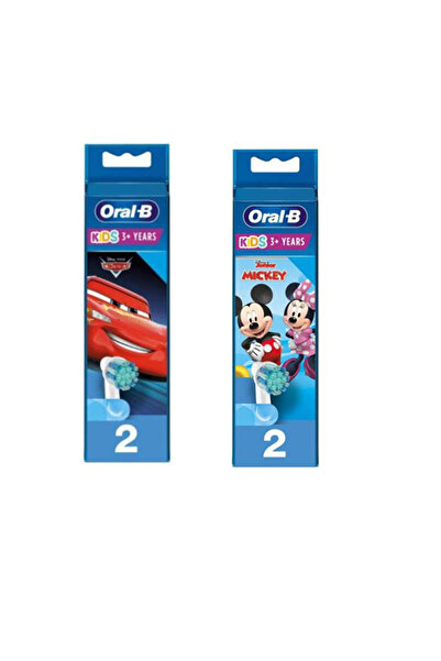 Oral-B Çocuklar Için Extra Yumuşak 2'li Mickey ve 2'li Cars Yedek Başlık