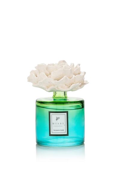 Missi 500 ml Turkuaz Silindir Şişe Geceyarısı Çiçeği Oda Kokusu