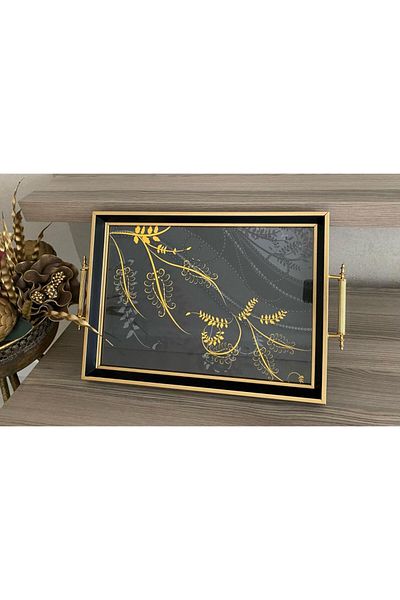 Mirsa Global Patterned Tea Tray, Luxury Tea Tray, Presentation Tray
