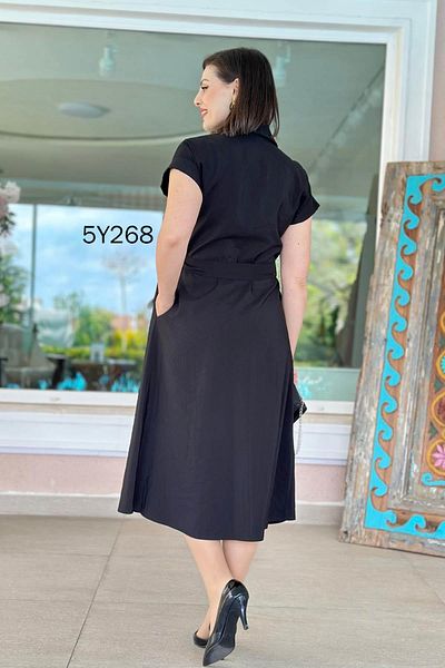 İnce Topuk Buttoned Pinco Fabric Dress 5Y268