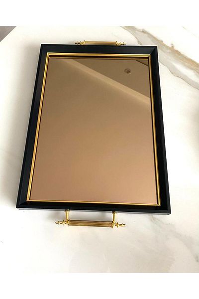 Mirsa Global Mirrored Tray, Luxury Tea Tray, Presentation Tray, Engagement Tray, Tea Coffee Presentation Tray