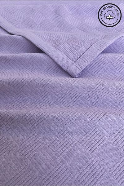 VESSİNOHOME Pique Single - 100% Cotton, Small Checkerboard Patterned Bedspread, Hotel Type, Luxury