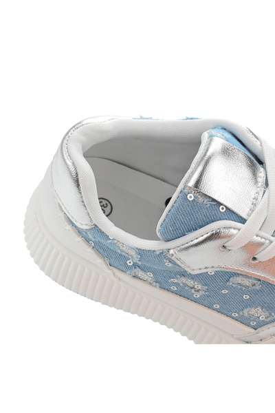 Tmall Pantofi sport de dama,Cu aplicarii de denim,D1327,Albastru