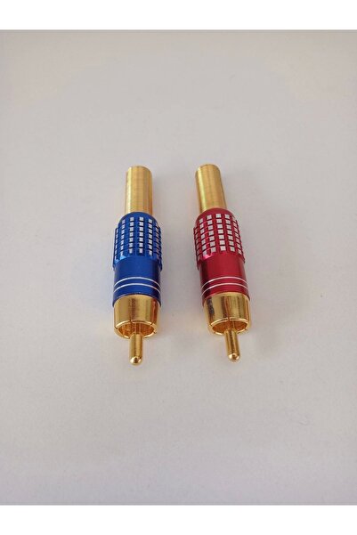 Genel Markalar Rca Konnektör - Erkek Rca Jak - Rca Fiş Erkek -1 Adet Mavi 1 Adet Kırmızı Rca Tos