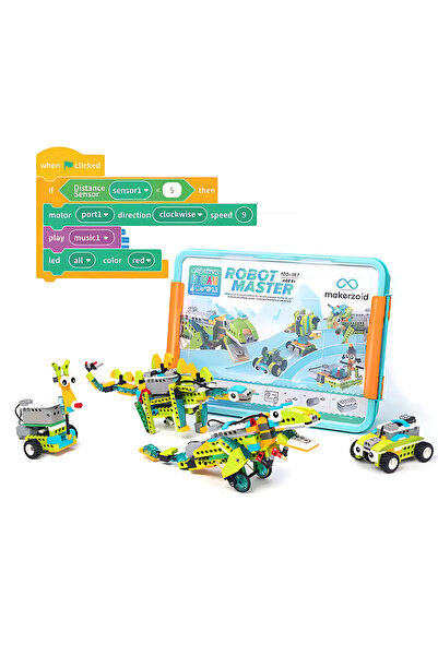 Makerzoid Robot Master Premium Robotik Kodlama Seti 600 Parça, 300 Farklı Robot