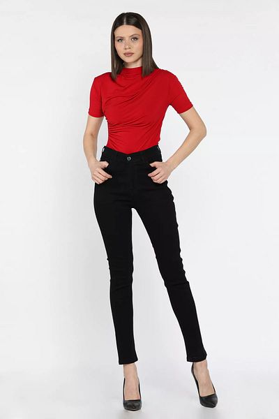 GÜLSELİ Black High Waist Women's Jean Jeans