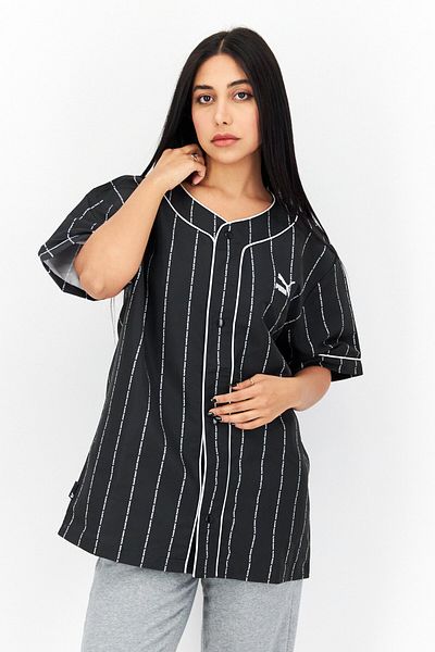 Puma Women Sportswear Fit Brand Logo Training Top, Black Combo