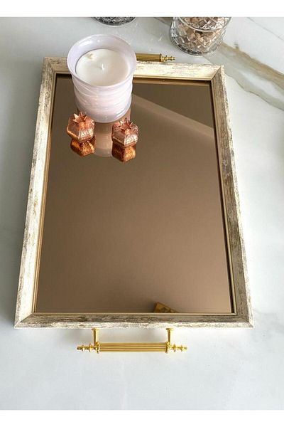 Mirsa Global Mirrored Tray, Luxury Tea Tray, Presentation Tray, Engagement Tray, Tea Coffee Presentation Tray