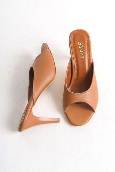 LDR Women's Thin Heeled Open Toe Slippers